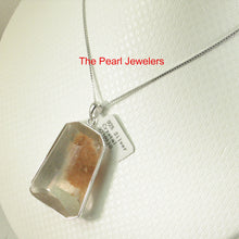 Load image into Gallery viewer, 9230110-Orange-Sand-Natural-Multi-Inclusion-Quartz-Crystal-Sterling-Silver-Necklace