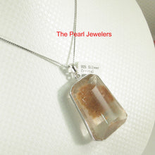 Load image into Gallery viewer, 9230110-Orange-Sand-Natural-Multi-Inclusion-Quartz-Crystal-Sterling-Silver-Necklace