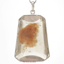 Load image into Gallery viewer, 9230110-Orange-Sand-Natural-Multi-Inclusion-Quartz-Crystal-Sterling-Silver-Necklace