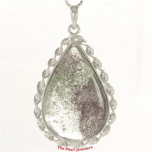 Load image into Gallery viewer, 9230137-Natural-Multi-Inclusion-Quartz-Crystal-Solid-Sterling-Silver-Pendant-Necklace
