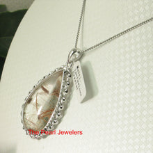 Load image into Gallery viewer, 9230142-Simple-Natural-Multi-Inclusion-Quartz-Crystal-925-Sterling-Silver-Pendant