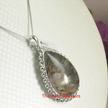 Load image into Gallery viewer, 9230143-Solid-Sterling-Silver-Natural-Multi-Inclusion-Quartz-Crystal-Necklace-Pendant