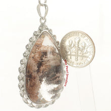 Load image into Gallery viewer, 9230144-Natural-Multi-Inclusion-Quartz-Crystal-925-Sterling-Silver-Necklace-Pendant