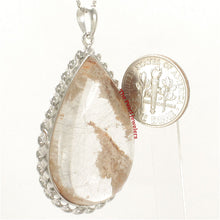 Load image into Gallery viewer, 9230145-Sterling-Silver-Natural-Multi-Inclusion-Quartz-Crystal-Necklace-Pendant