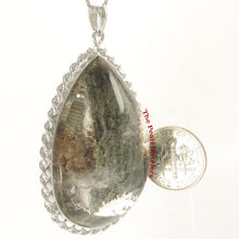 Load image into Gallery viewer, 9230147-Natural-Multi-Inclusion-Crystal-Cabochon-Bezel-Sterling-Silver-925-Pendant