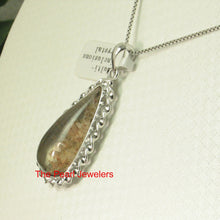 Load image into Gallery viewer, 9230148-Sterling-Silver-Natural-Multi-Inclusion-Quartz-Crystal-Necklace-Pendant