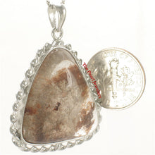 Load image into Gallery viewer, 9230156-Natural-Multi-Inclusion-Quartz-Crystal-925-Sterling-Silver-Pendant-Necklace