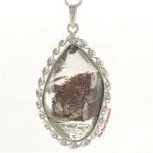 Load image into Gallery viewer, 9230162-Black-Brown-Multi-Inclusion-Quartz-Crystal-Solid-Sterling-Silver-Pendant