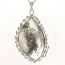 Load image into Gallery viewer, 9230163-Olive-Natural-Multi-Inclusion-Quartz-Crystal-925-Sterling-Silver-Pendant