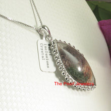 Load image into Gallery viewer, 9230165-Natural-Peach-Gray-Quartz-Crystal-Sterling-Silver-Pendant