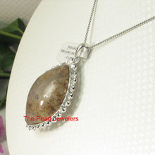 Load image into Gallery viewer, 9230168-Natural-Amber-Tan-Multi-Inclusion-Quartz-Crystal-925-Sterling-Silver-Pendant
