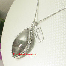 Load image into Gallery viewer, 9230169-Natural-Gray-Multi-Inclusion-Quartz-Crystal-Sterling-Silver-Necklace-Pendant