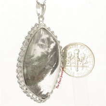 Load image into Gallery viewer, 9230169-Natural-Gray-Multi-Inclusion-Quartz-Crystal-Sterling-Silver-Necklace-Pendant