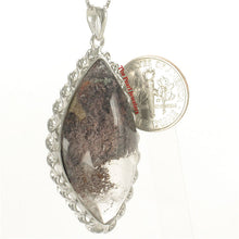 Load image into Gallery viewer, 9230171-Natural-Pink-Gray-Quartz-Crystal-Real-925-Silver-Pendant-Necklace