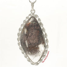 Load image into Gallery viewer, 9230171-Natural-Pink-Gray-Quartz-Crystal-Real-925-Silver-Pendant-Necklace