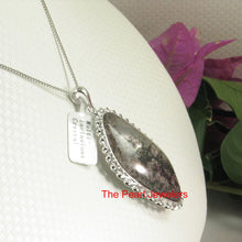 Load image into Gallery viewer, 9230173-Natural-Gray-Quartz-Crystal-Sterling-Silver-Necklace-Pendant
