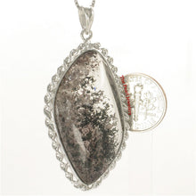 Load image into Gallery viewer, 9230173-Natural-Gray-Quartz-Crystal-Sterling-Silver-Necklace-Pendant