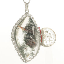 Load image into Gallery viewer, 9230176-Natural-Ash-Gray-Quartz-Crystal-925-Sterling-Silver-Pendant