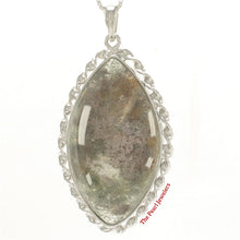 Load image into Gallery viewer, 9230185-Natural-Olive-Smoke-Inclusion-Quartz-Crystal-Solid-925-Silver-Pendant