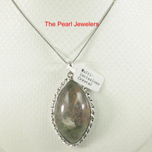 Load image into Gallery viewer, 9230185-Natural-Olive-Smoke-Inclusion-Quartz-Crystal-Solid-925-Silver-Pendant