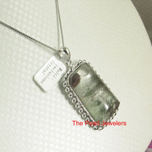 Load image into Gallery viewer, 9230188-Natural-Olive-Green-Multi-Inclusion-Quartz-Crystal-Sterling-Silver-Pendant