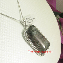 Load image into Gallery viewer, 9230190-Natural-Grey-Quartz-Crystal-Solid-Sterling-Silver-Pendant