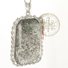 Load image into Gallery viewer, 9230190-Natural-Grey-Quartz-Crystal-Solid-Sterling-Silver-Pendant