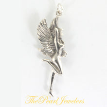 Load image into Gallery viewer, 9230220-Sterling-Silver-Winged-Fairy-Pendant-Charm-Necklace