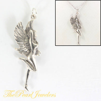 9230220-Sterling-Silver-Winged-Fairy-Pendant-Charm-Necklace