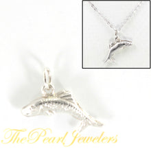 Load image into Gallery viewer, 9230228-Solid-925-Sterling-Silver-3-D-Fish-Pendant-Charm-Necklace