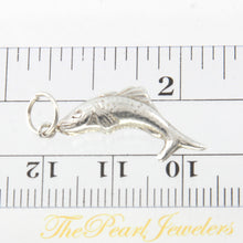 Load image into Gallery viewer, 9230229-Solid-925-Sterling-Silver-3-D-Fish-Pendant-Charm-Necklace