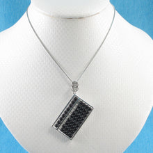 Load image into Gallery viewer, 9238881-Elegant-Beautiful-Abacus-Natural-Black-Onyx-Beads-Sterling-Silver-Pendant-Necklace