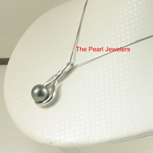 92T0223-Solid-Sterling-Silver-925-Fish-Hook-Natural-Black-Tahitian-Pearl-Pendant