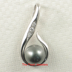 92T0223-Solid-Sterling-Silver-925-Fish-Hook-Natural-Black-Tahitian-Pearl-Pendant