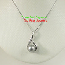 Load image into Gallery viewer, 92T0223B-Solid-Sterling-Silver-925-Fish-Hook-Natural-Gray-Tahitian-Pearl-Pendant