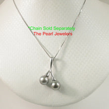 Load image into Gallery viewer, 92T0301-Genuine-Baroque-Twin-Natural-Gray-Tahitian-Pearl-Cherries-Design-Pendant