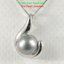 Load image into Gallery viewer, 92T0411-Silver-925-Handcrafted-Hawaiian-Fish-Hook-Tahitian-Pearl-Pendant-Necklace
