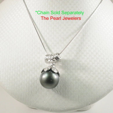 Genuine Black Tahitian Pearl Cup Pendant