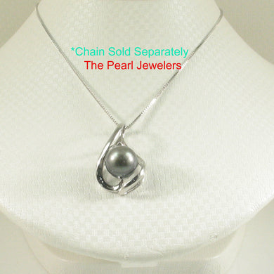 92T1323-Silver-925-Wave-Design-Genuine-Black-Tahitian-Pearl-Pendant-Necklace