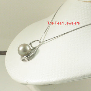 92T1324-Silver-Genuine-Nature-Dark-Khaki-Tahitian-Pearl-Pendants-Necklace