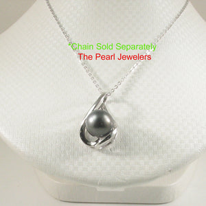 92T1327-Genuine-Black-Tahitian-Pearl-Silver-Wave-Design-Pendant-Necklace