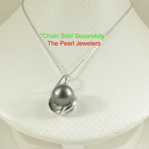 92T1328-Genuine-Baroque-Tahitian-Black-Pearl-Silver-Pendants-Necklace