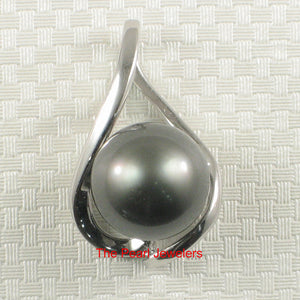 92T1328-Genuine-Baroque-Tahitian-Black-Pearl-Silver-Pendants-Necklace