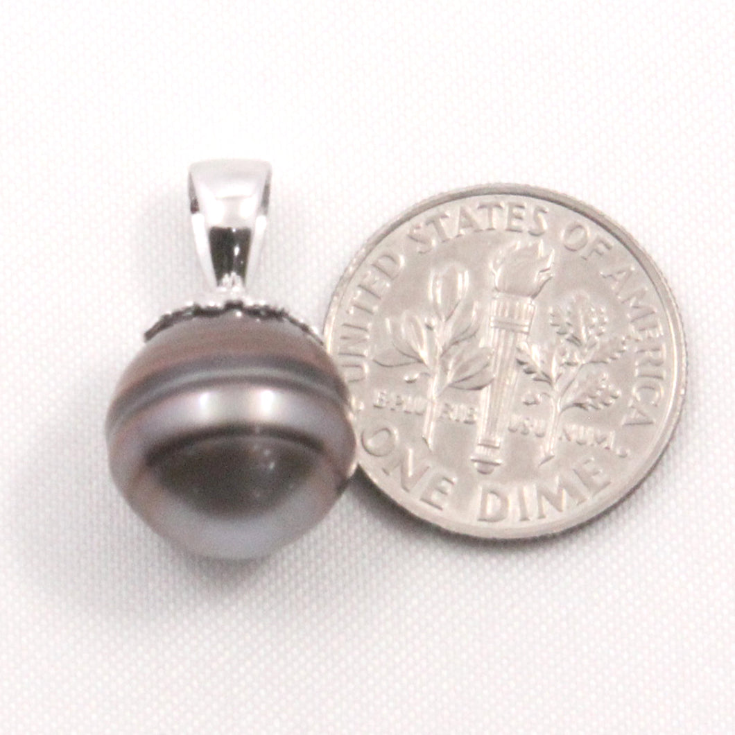 92T2312B-Sterling-Silver-Flower-Bale-Genuine-Black-Tahitian-Pearl-Pendant-Necklace