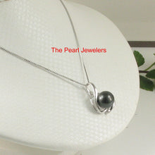 Load image into Gallery viewer, 92T0327-Solid-Sterling-Silver-925-Genuine-Embrace-Black-Tahitian-Pearl-Pendants