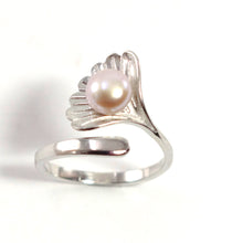 Load image into Gallery viewer, 9300594-Solid-Sterling-Silver-.925-Pink-Pearl-Ring-Shell-Style-Adjustable-Ring-Size