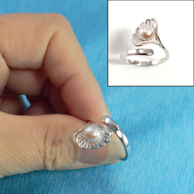 9300594-Solid-Sterling-Silver-.925-Pink-Pearl-Ring-Shell-Style-Adjustable-Ring-Size