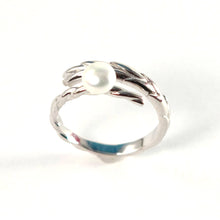 Load image into Gallery viewer, 9301580-Solid-Sterling-Silver-.925-White-Pearl-Adjustable-Ring-Size