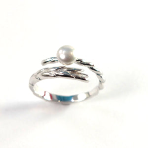 9301586-Solid-Sterling-Silver-.925-Silver-Gray-Tone-Pearl-Ring-Adjustable-Ring-Size