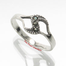 Load image into Gallery viewer, “S” Design Sterling Silver Marcasite Ring